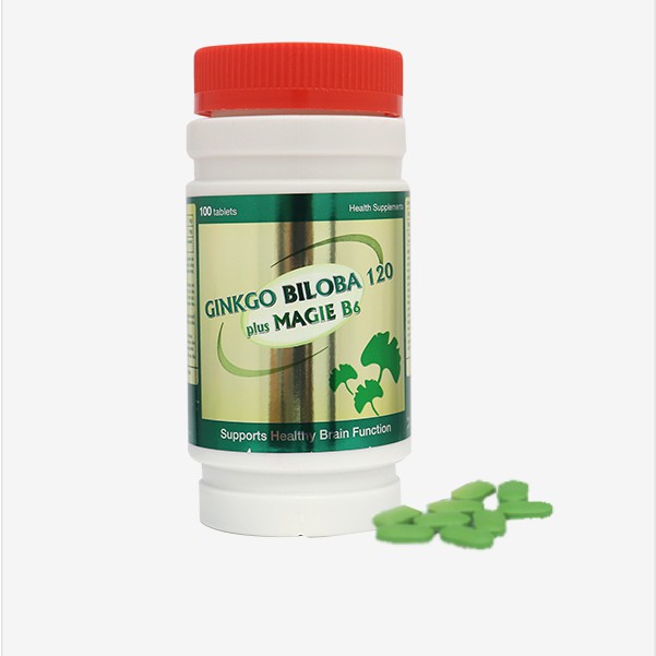 Ginkgo Biloba 120mg Plus Magie B6 – Hỗ trợ hoạt huyết dưỡng não, ngăn ngừa tai biến mạch máu não (Lọ 100 viên)