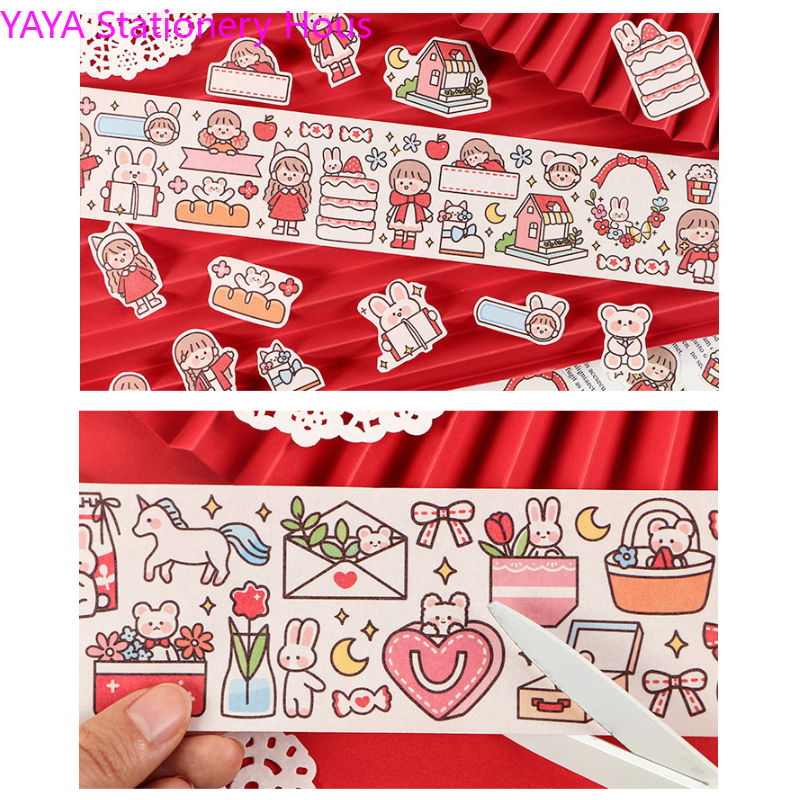 Bộ 6 Sticker Dán Với Họa Tiết Hình Cô Gái Đáng Yêu Dùng Trang Trí