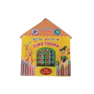 Bút Sáp Màu Thơm 12 Màu Vĩnh Thành Tặng Gọt Chuốt