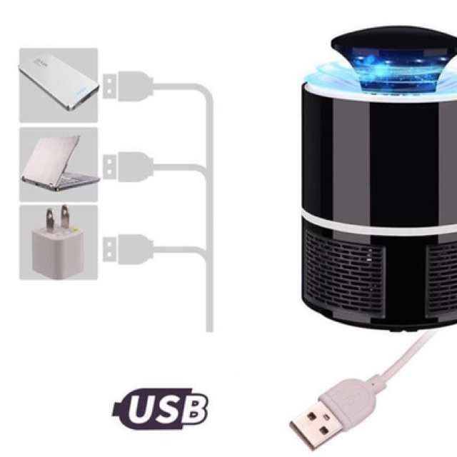 Đèn Bắt Muỗi Thông Minh Hình Trụ Đầu Cắm USB