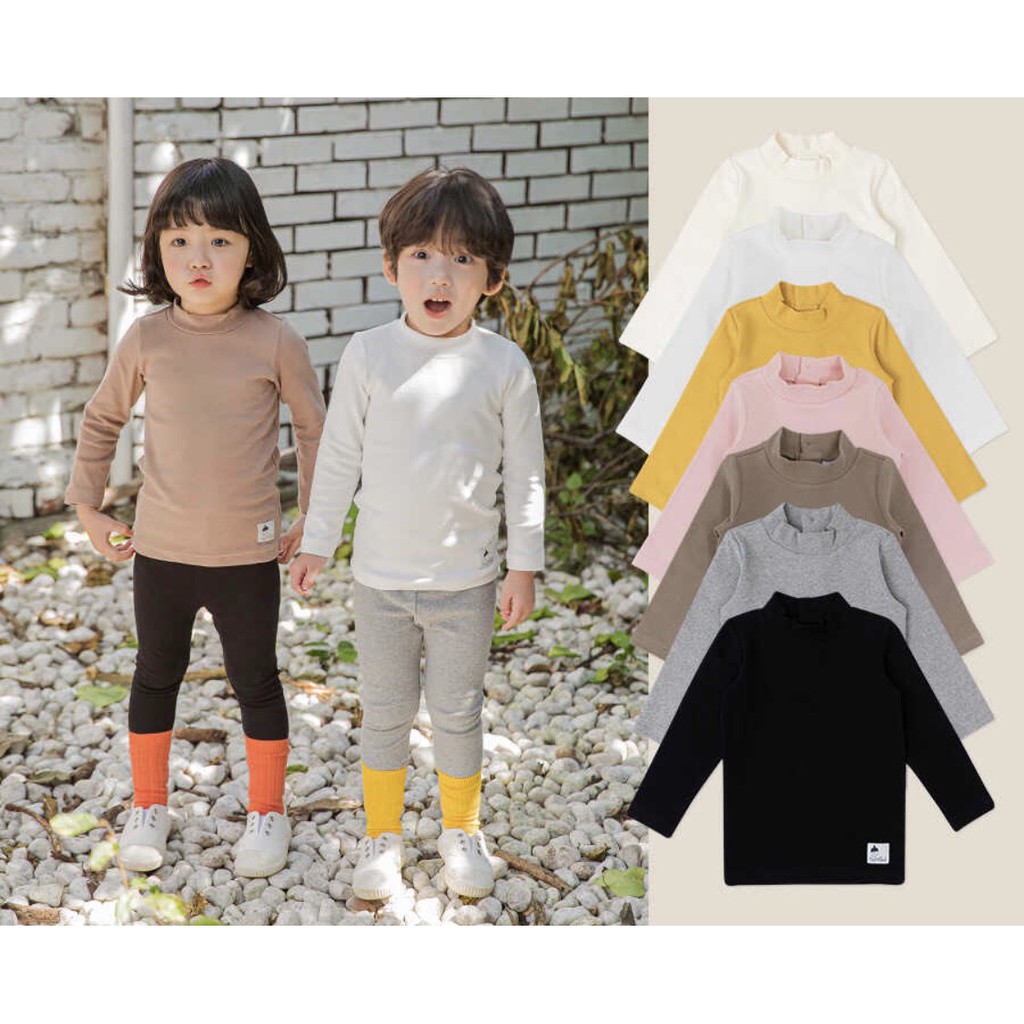 Áo cổ lọ cho bé yêu, Chất thun cotton dày siêu yêu👚👚👚 Cordi-i Nội địa Hàn Quốc #Kokid