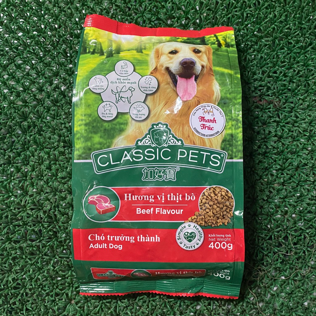 THỨC ĂN HẠT KHÔ CHÓ TRƯỞNG THÀNH CLASSIC PETS Adult 400G 400Gr