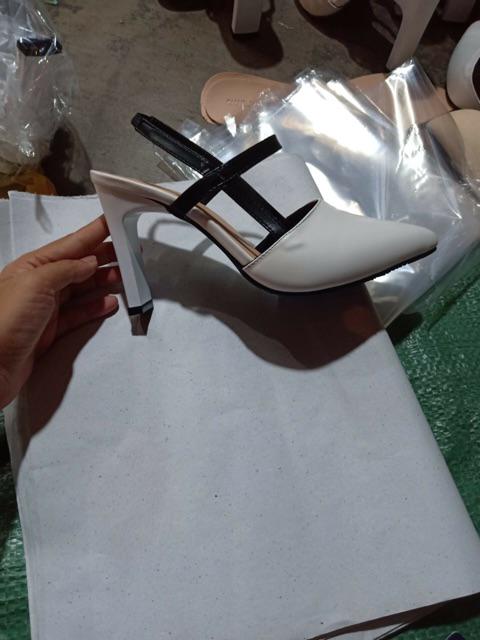Giày cao gót bít mũi dây sau cao 9cm size 34 đến 40