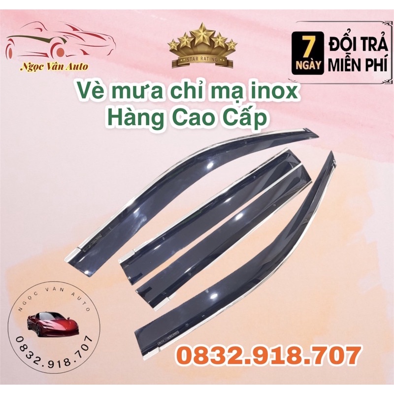 Vè mưa chỉ mạ Prado 2017 - 2021 - chỉ mạ inox (hàng cao cấp)