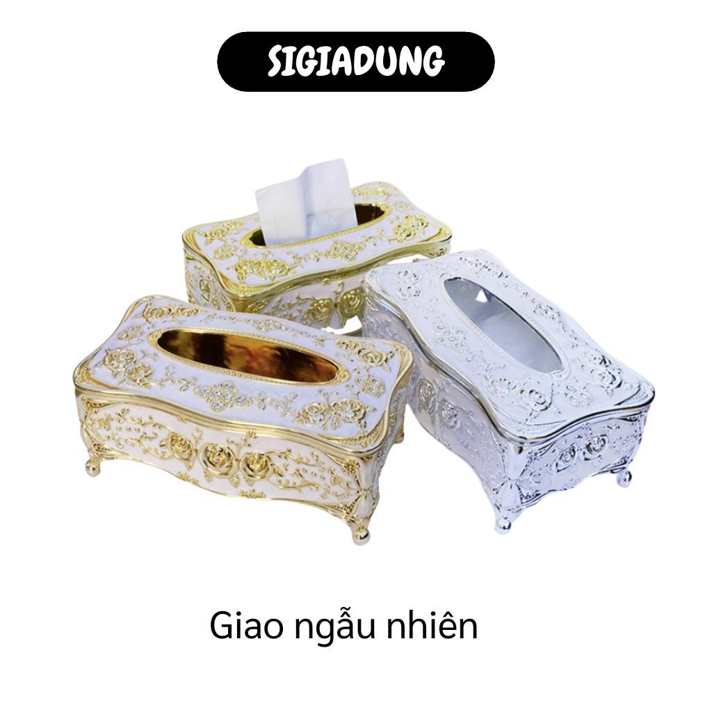 [SGD] Hộp Đựng Khăn Giấy - Hộp Đựng Giấy Ăn Phong Cách Châu Âu Trang Trí Nhà Cửa 8164