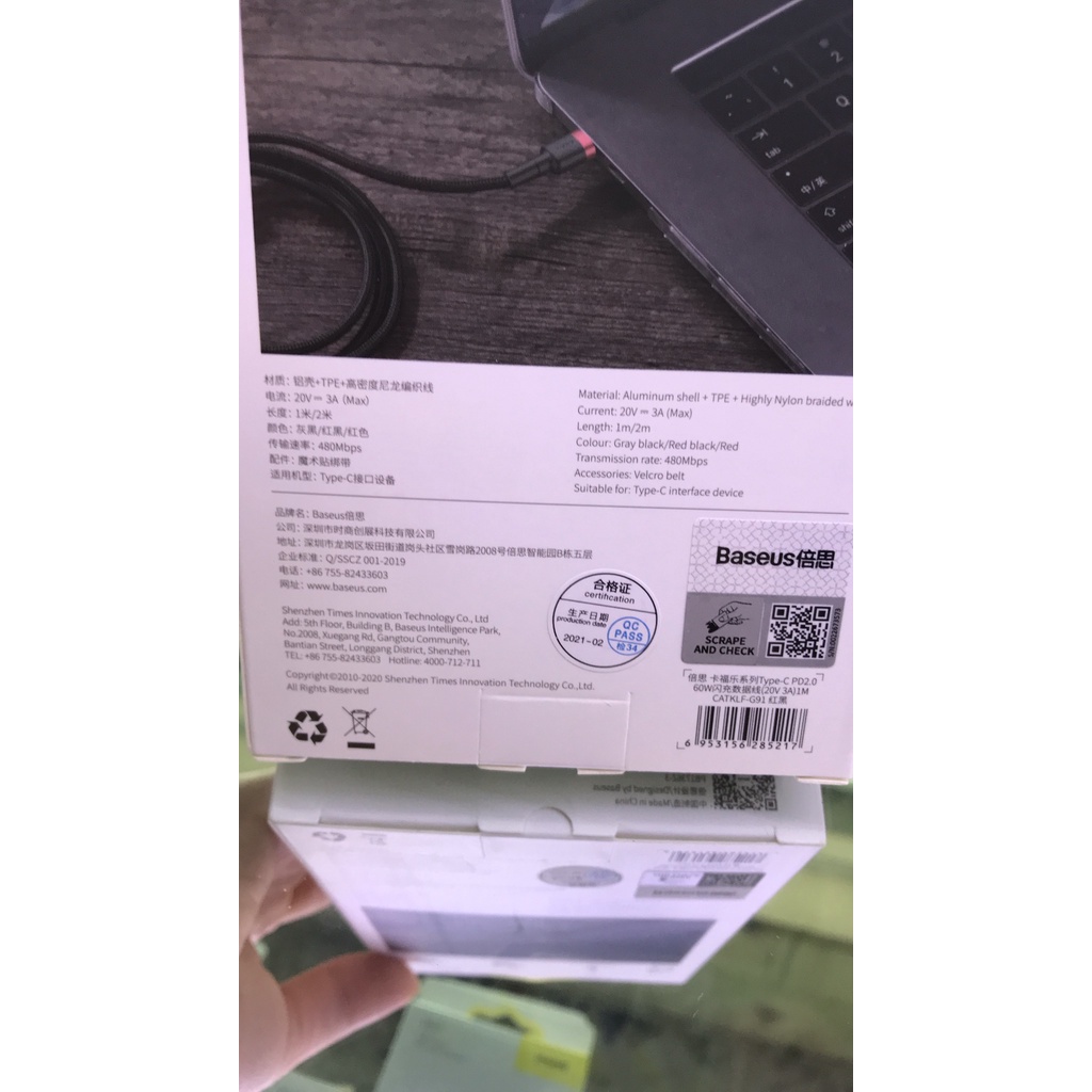 Dây type c baseus chính hãng 1m, cấp nguồn 3A dành cho các dòng máy samsung đời mới, oppo,..