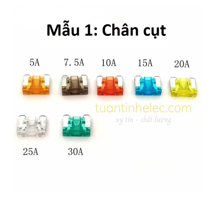 Cầu chì ô tô,  xe máy các loại thông dụng (1 Cái)