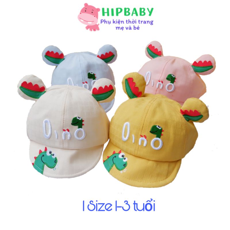 Mũ Lưỡi Trai Cho Bé 1-3 Tuổi Hình Khủng Long Bucket Nhiều Màu Sắc Vàng Be Hồng Xanh Da Trời Họa Tiết Cực Yêu Cute