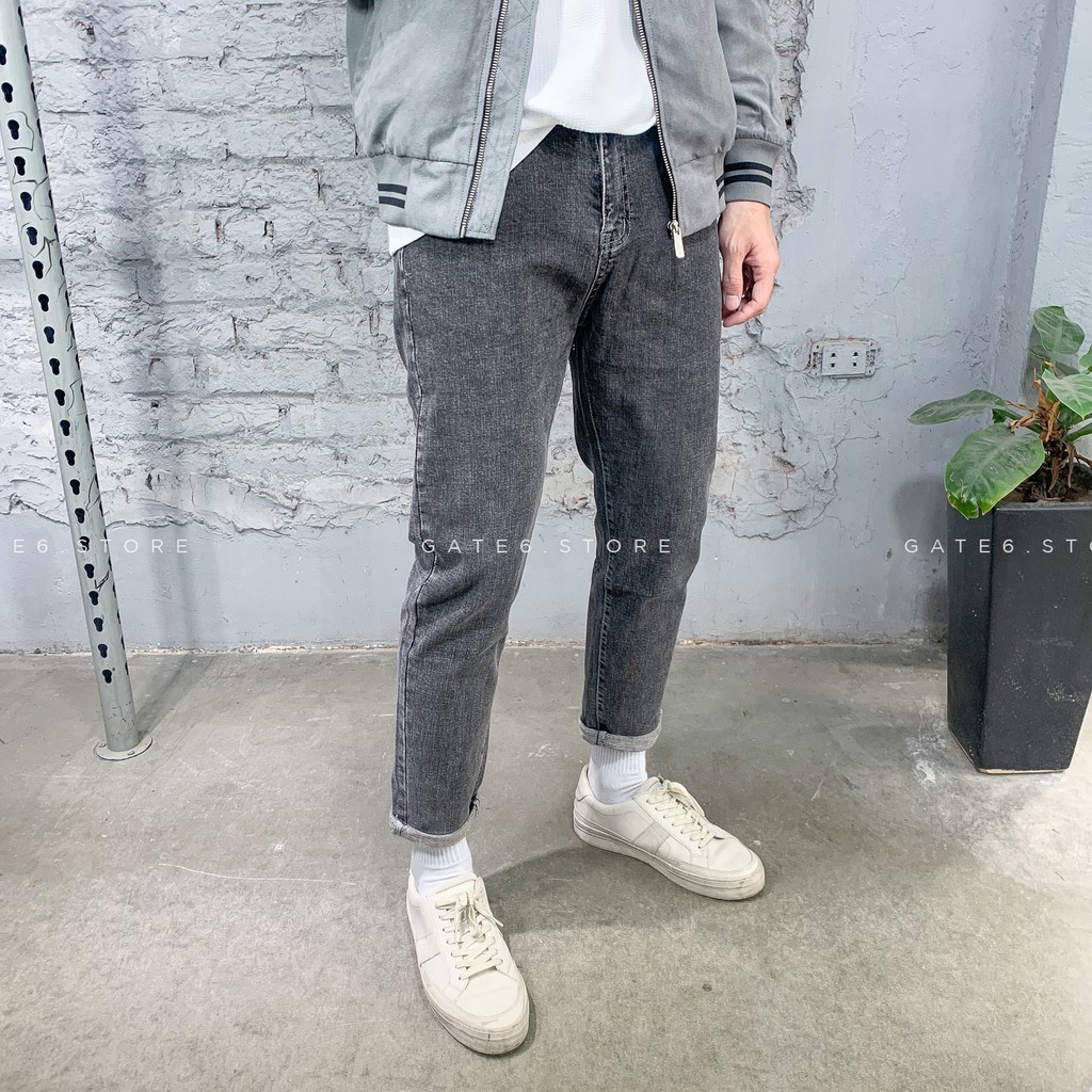 Quần Jean Nam YY slimfit 5 màu, quần bò dáng cropped vintage thời trang GATE6 - 3007