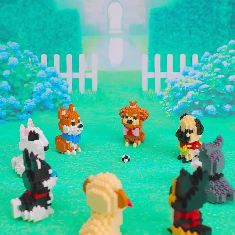 Bộ Đồ Chơi Lắp Ráp Mô Hình Chó Mèo Cho Bé