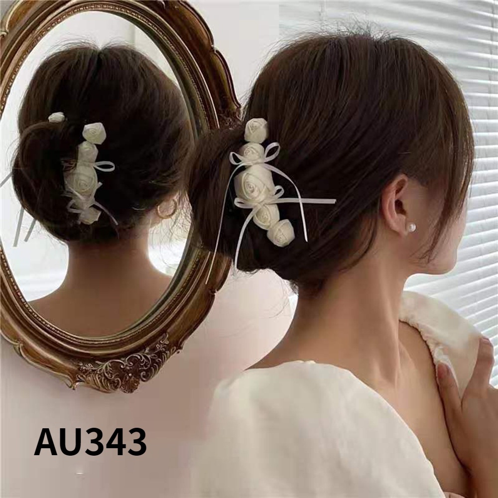 1 Kẹp Tóc Ba Chiều Họa Tiết Hoa Hồng Đơn Giản Cổ Điển Cho Nữ