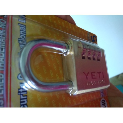 Ổ khoá số YETI 4 phân chính hãng, Khóa bấm 4 số không cần sử dụng chìa, mã số có thể thay đổi theo ý muốn