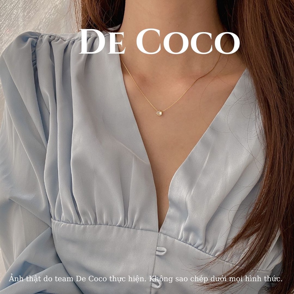 [KHÔNG ĐEN GỈ] Vòng cổ titan basic Saphire De Coco decoco.accessories