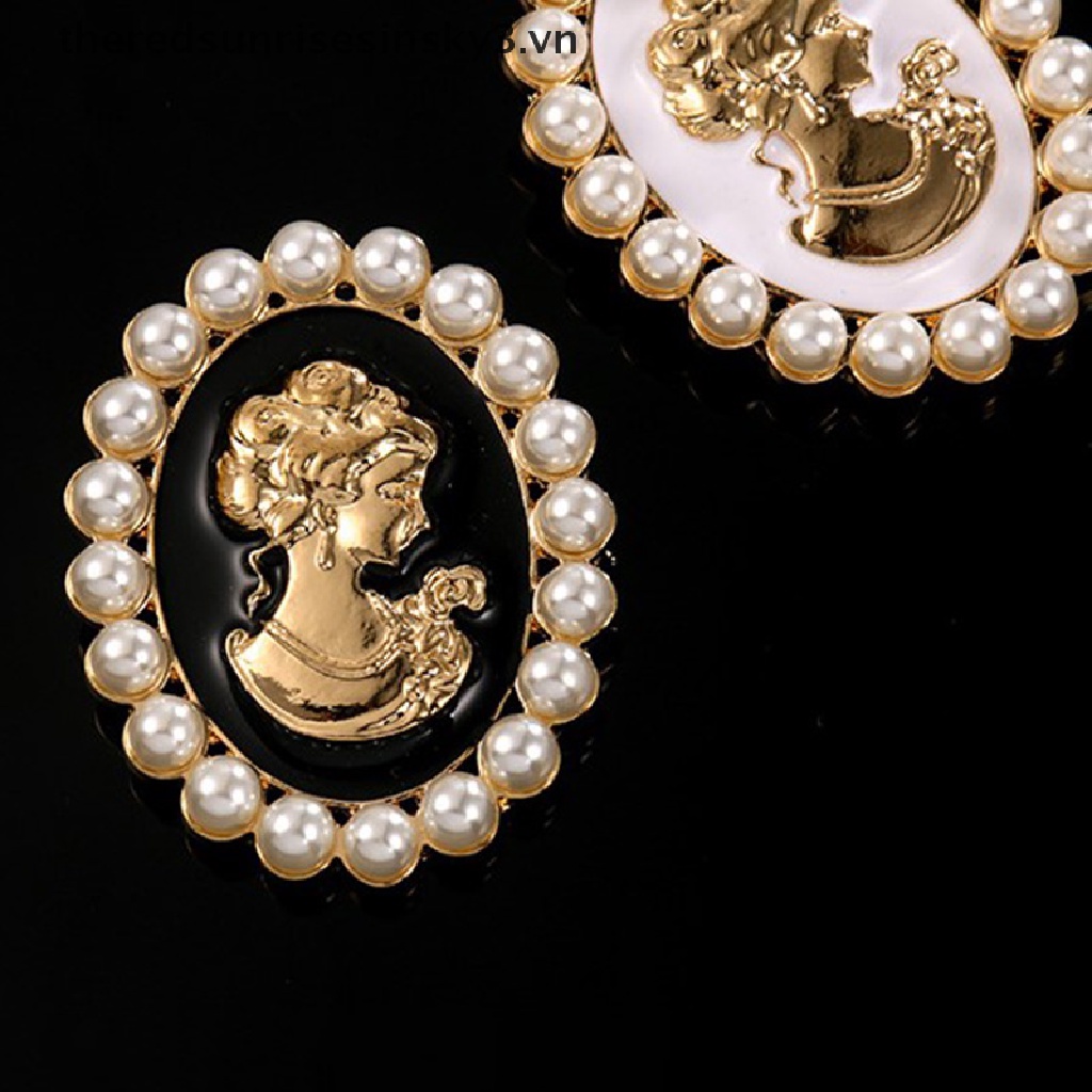 1 Ghim Cài Áo Mạ Vàng Hình Đầu Lâu Phong Cách vintage
