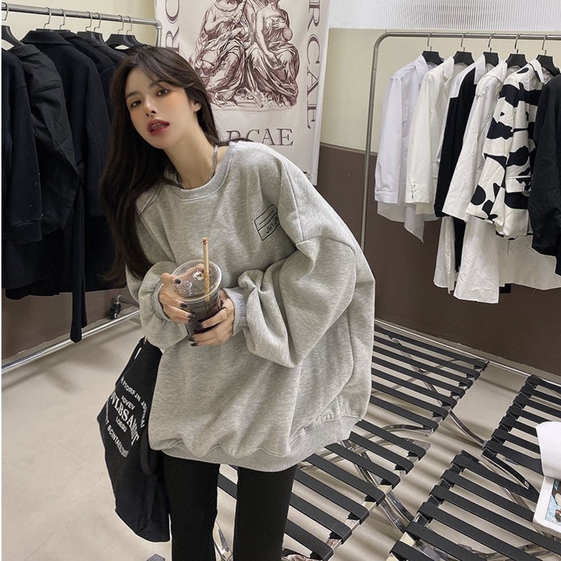 Áo kiểu tay dài dáng rộng phong cách retro Hàn Quốc
