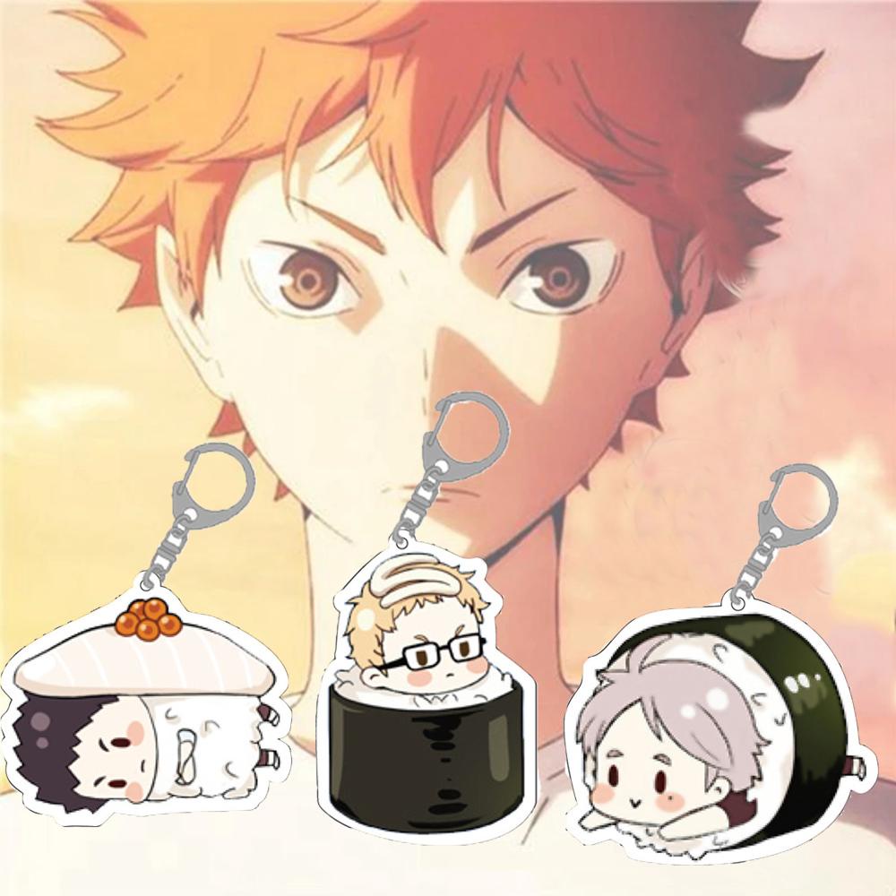 Lombard Haikyuu! Móc Khóa Xe Hơi Hình Sushi Dễ Thương