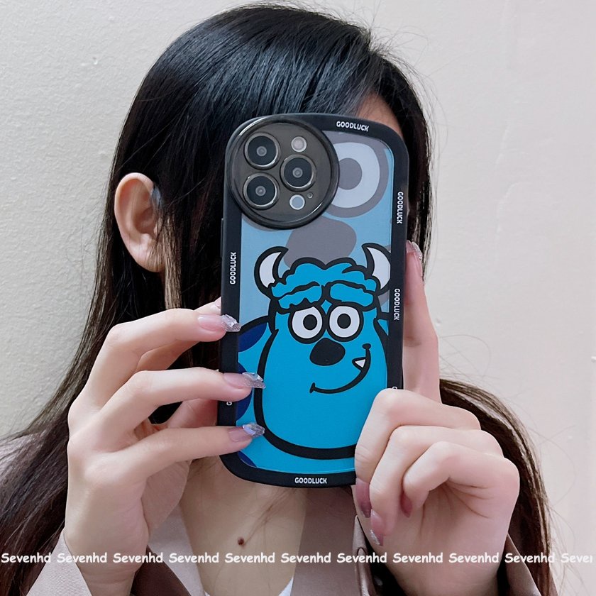 Ốp Điện Thoại Mềm Trong Suốt Họa Tiết Quái Vật Mắt To Cho iPhone 14 13 12 11 Pro Max X XR Xs Max 8 7 Plus SE 2020