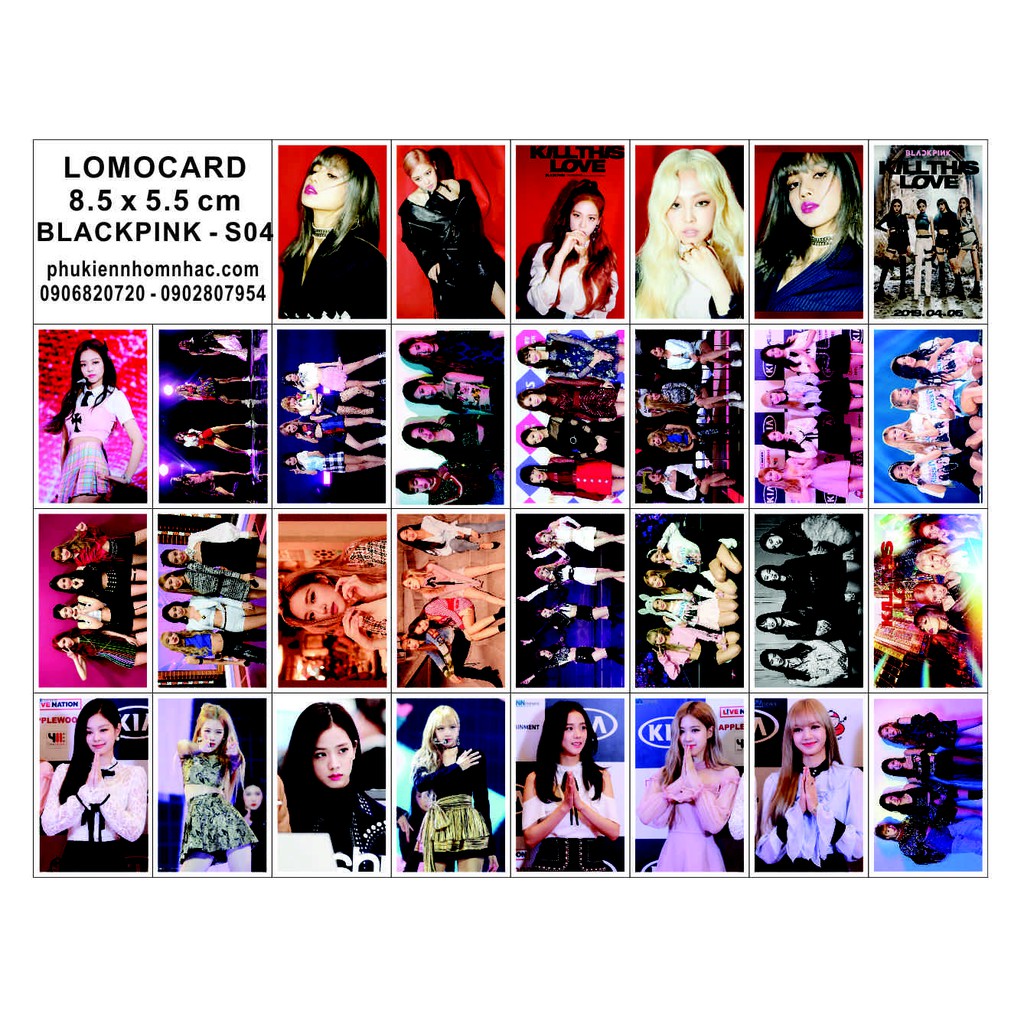 Lomo nhóm Blackpink MV DDU DDU - 4 thành viên