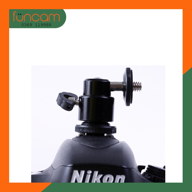 Ballhead mini gắn hotshoe máy ảnh