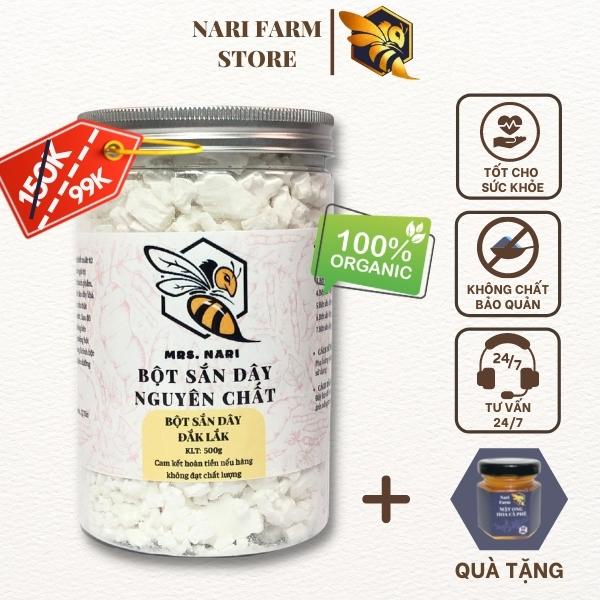 Bột sắn dây nguyên chất 50g - 500g Nari Farm - Bột sắn dây tự nhiên