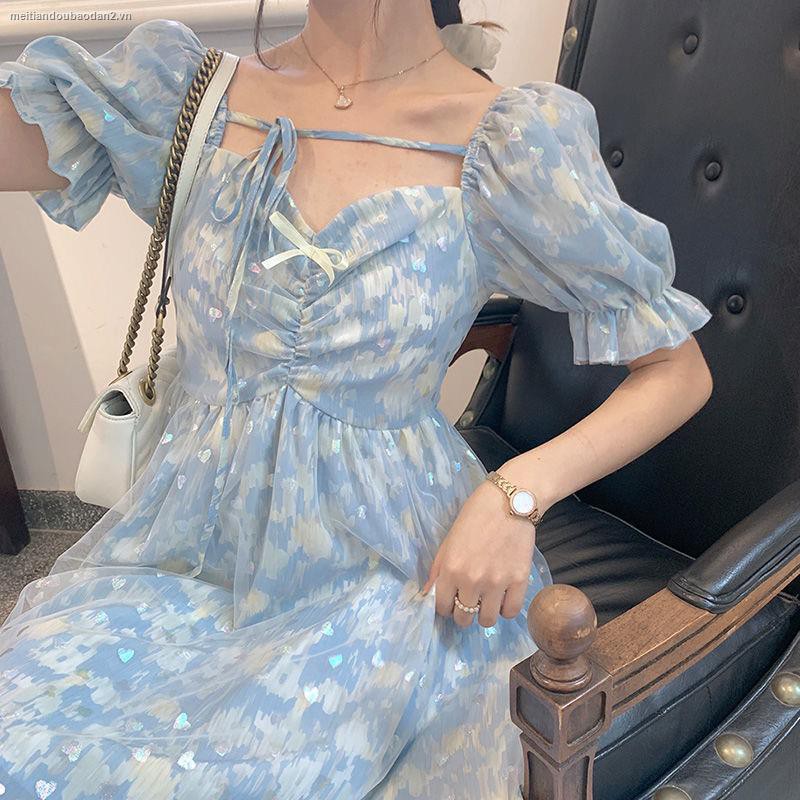 Đầm Công Chúa Tay Phồng Lưng Cao Phối Ren Lưới Kiểu Pháp Thời Trang Mùa Hè Hàng Mới Dành Cho Bạn Nữ 2021 | BigBuy360 - bigbuy360.vn
