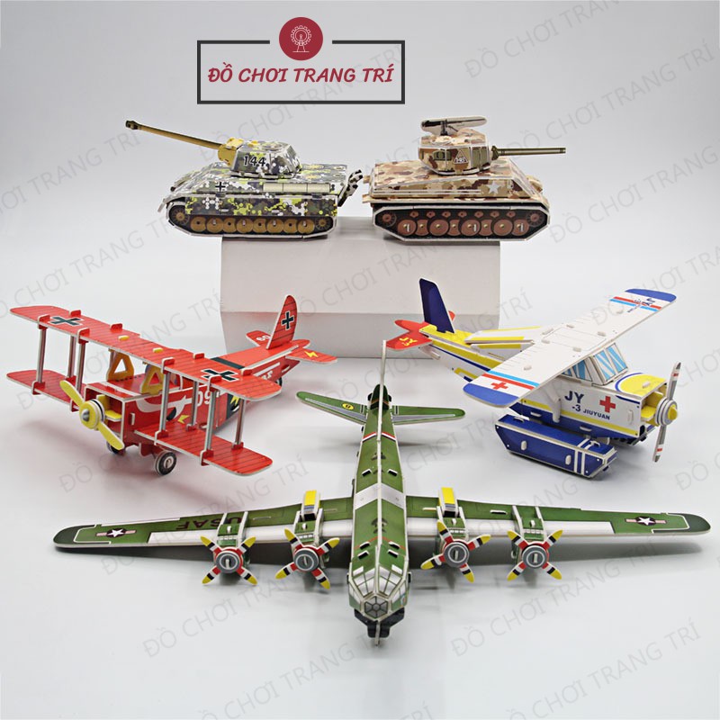 Mô hình 3D giấy tự lắp ráp - Hình các loại phương tiện quân sự
