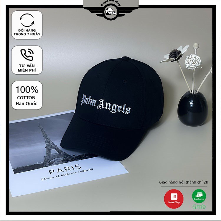 Mũ lưỡi trai Palm angel màu đen cá tính dành cho cả nam và nữ full hộp để làm quà tặng
