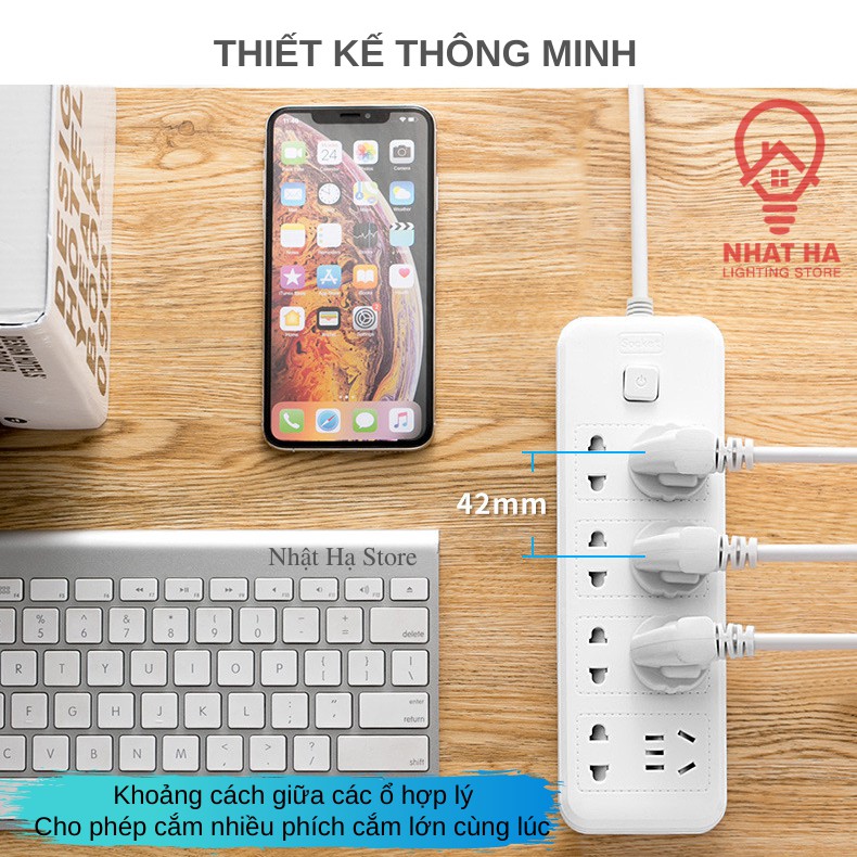 Ổ Cắm Điện Đa Năng Nhật Hạ Dây Dài 3m, 5m Có Cổng USB Công Tắc Nắp Bịt Chống Giật An Toàn