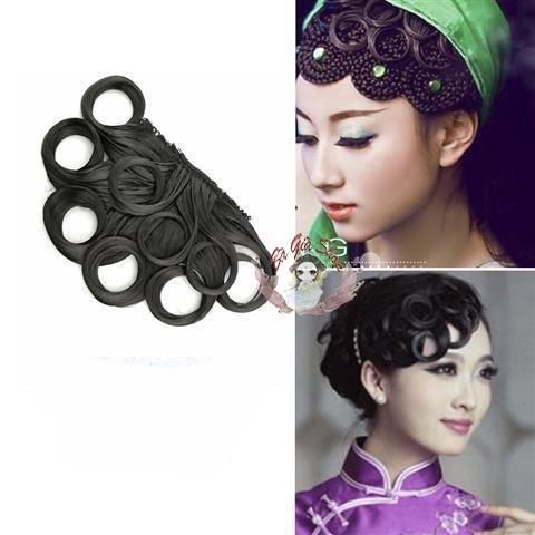 Tóc mái tóc giả mái xoắn cổ điển