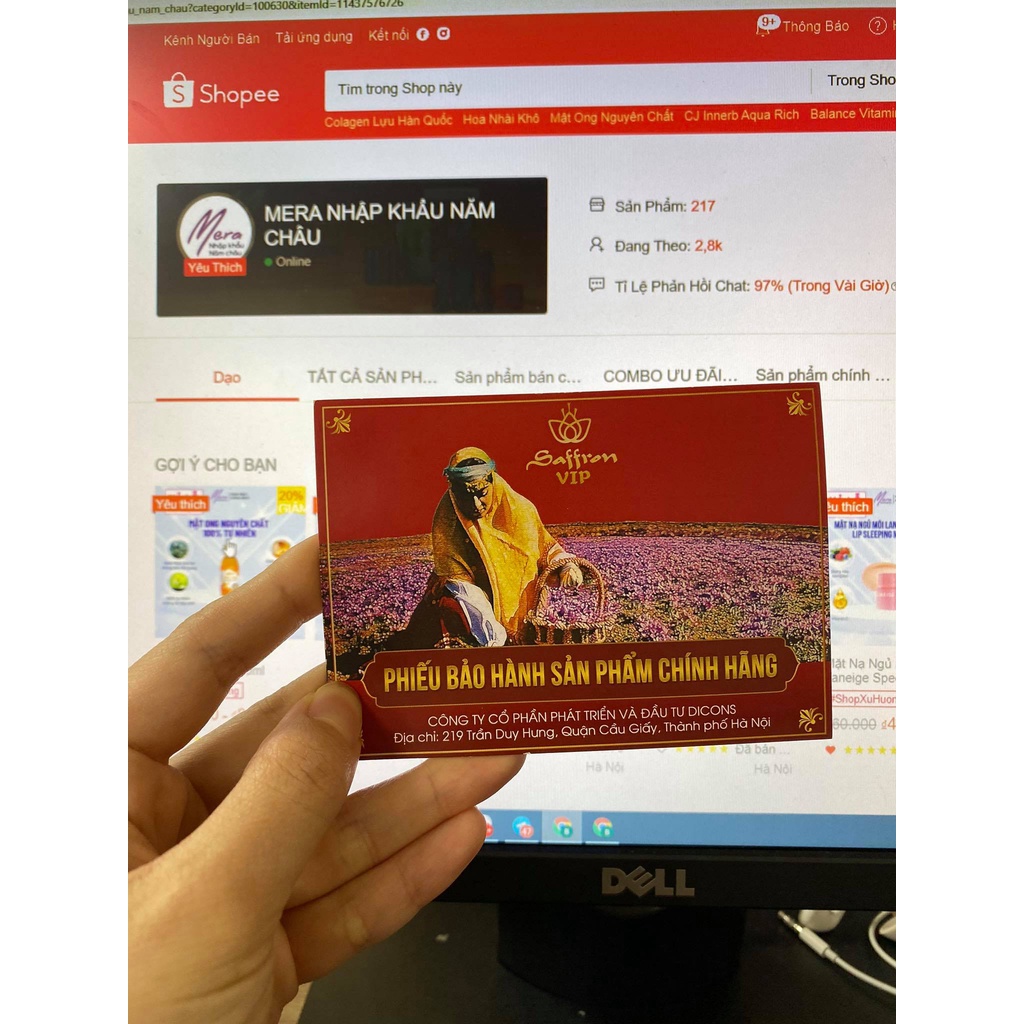 Nhuỵ Hoa Nghệ Tây Saffron VIP Super Negin 1gram