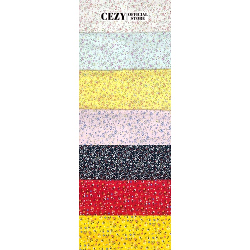 Đầm hoa nhí cổ tròn tay phồng dáng xòe dài có size bigsize CEZY D81