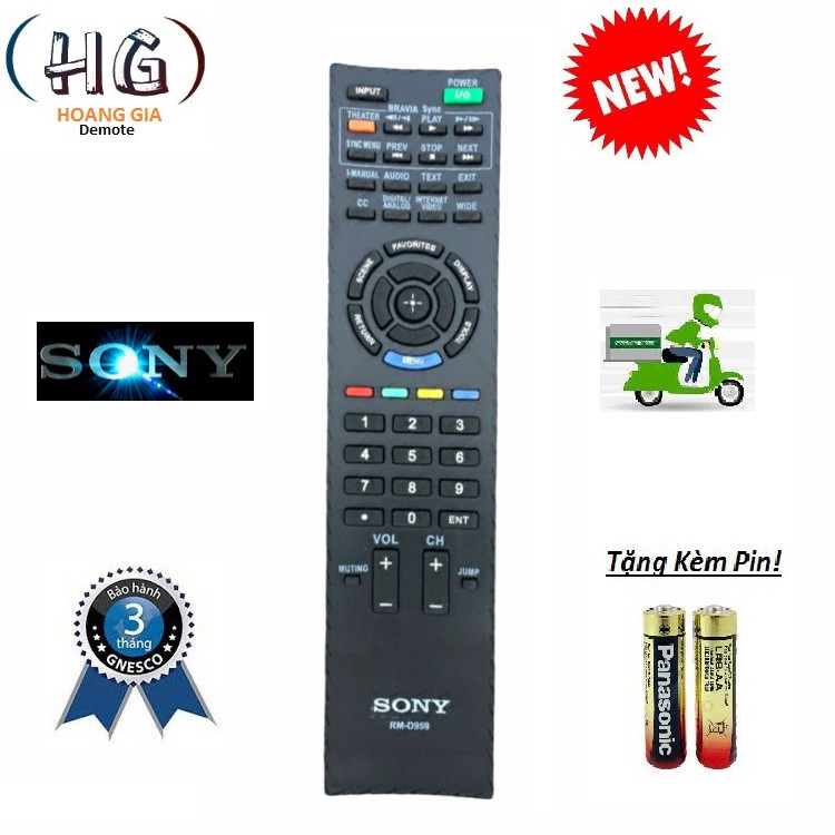 Điều Khiển TiVi SONY Điều khiển Tivi Sony RM D959 -Hàng Mới 100%