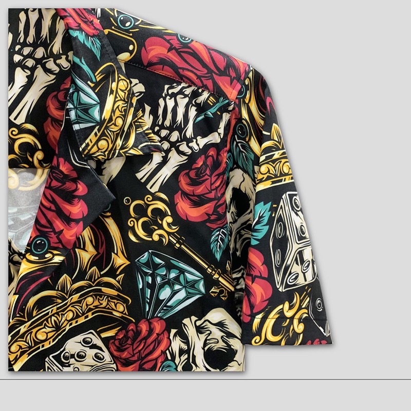 Áo sơ mi hoạ tiết KOKs / Sơ mi tay lỡ oversize / Tặng kèm stickers