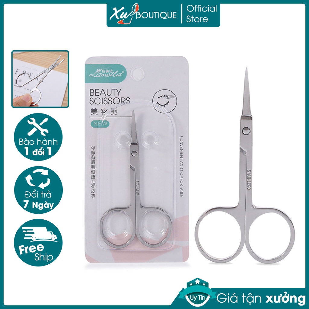 Kéo Mũi Cong / Nhọn Inox Meilamei Scissors Cắt Tỉa Tóc, Lông Mũi, Lông Mi, Lông Mày