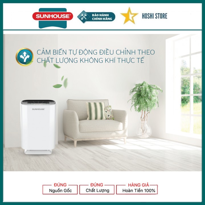 {TẶNG QUÀ 0 ĐỒNG} MÁY LỌC KHÔNG KHÍ SUNHOUSE SHD-20AP9718, màng lọc HEPA đa lớp, lọc sạch bụi mịn, khí độc