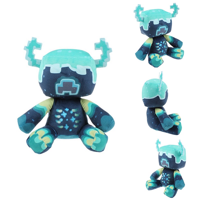 game Minecraft 25cm Warden Plush Stuffed Animal Soft  Pixel Doll Children Gift Toy