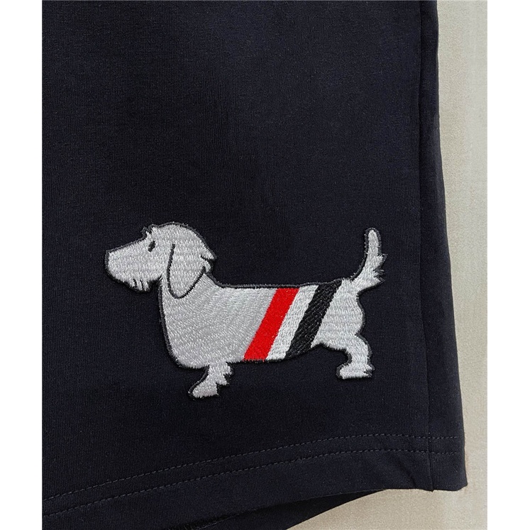 Quần đùi vải cotton thêu hình chú cún thời trang mùa hè cá tính cho nam size s-4xl