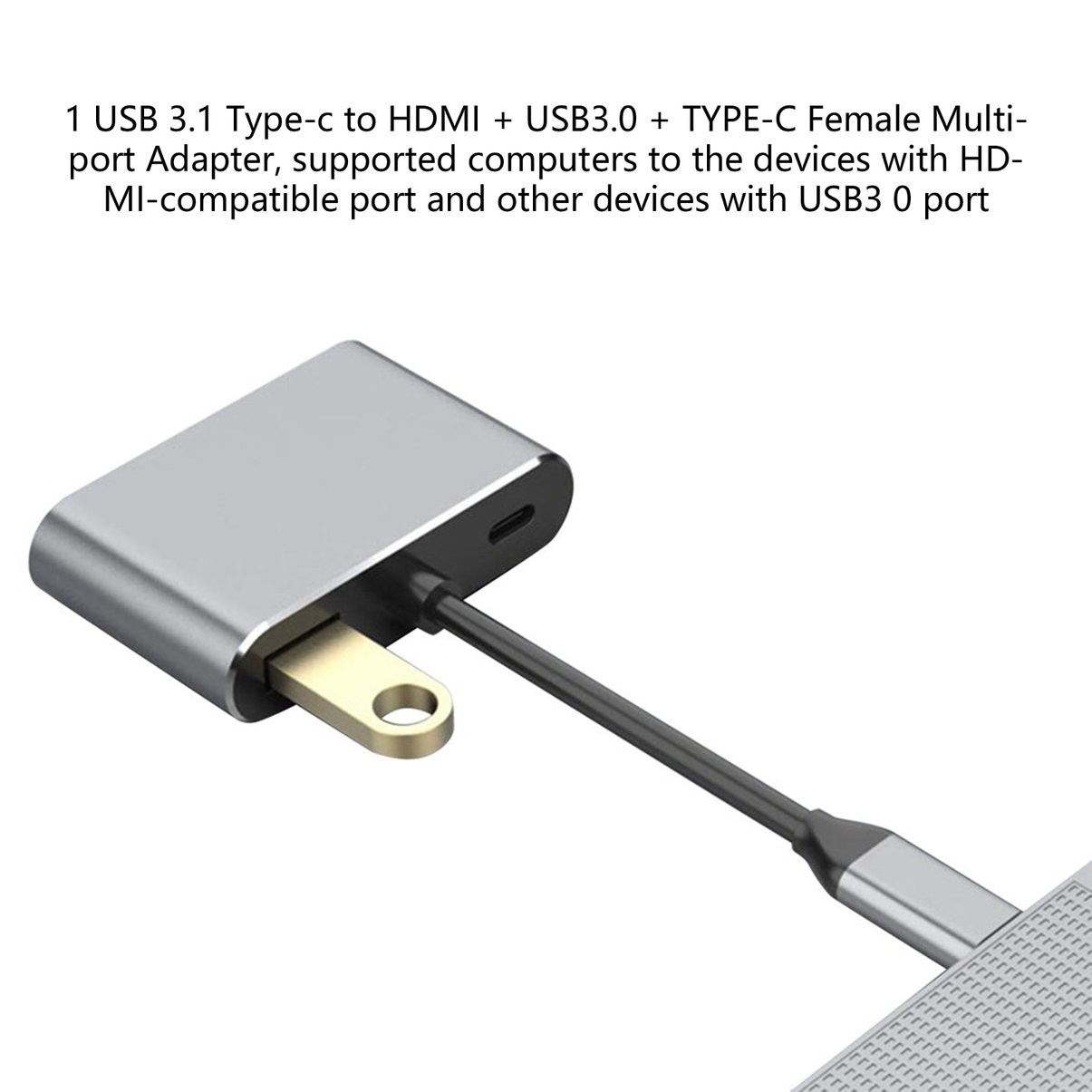 Bộ Chuyển Đổi 3 Trong 1 Usb 3.1 Sang Usb-C 4k Hdmi-Compatible Usb 3.0