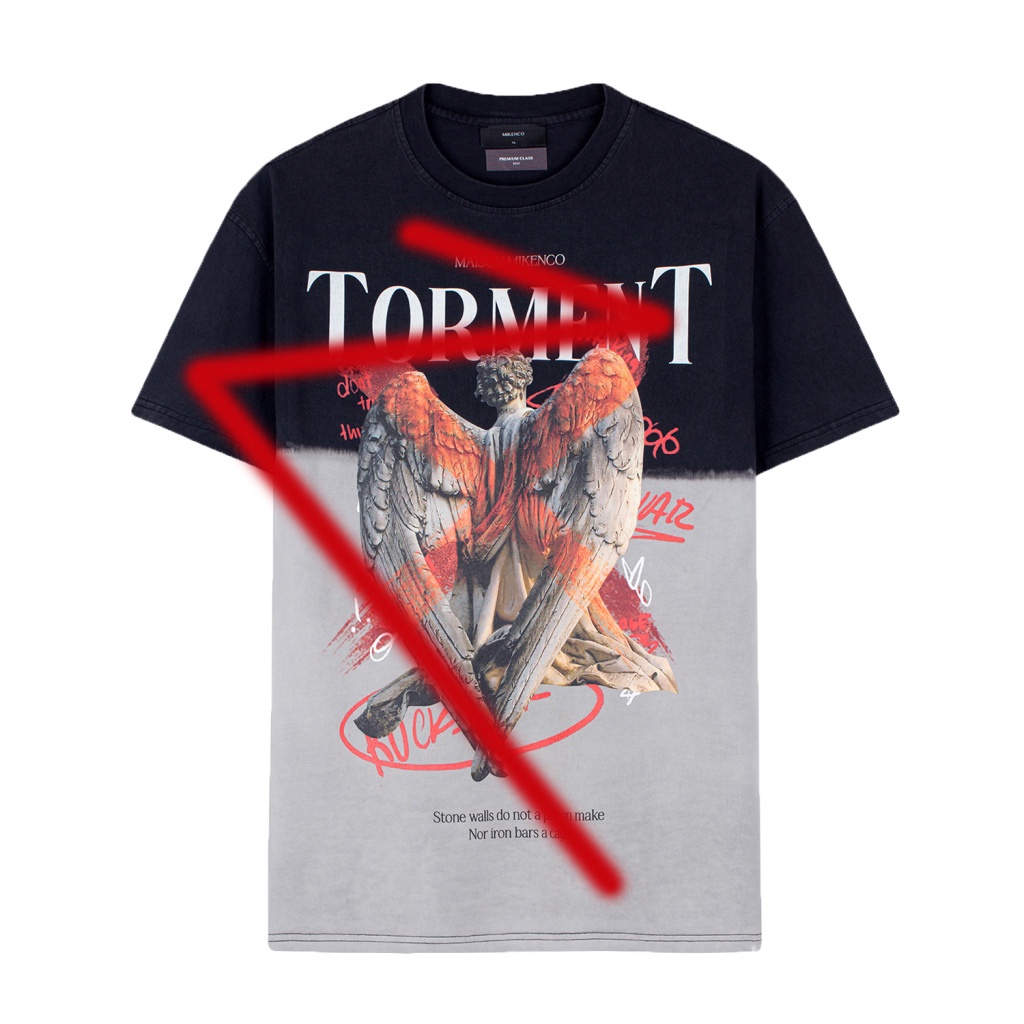 Áo thun tay lỡ Torment loang phối đen trắng form rộng đẹp- Áo thun tay lỡ Unisex nam nữ kiểu hàn quốc