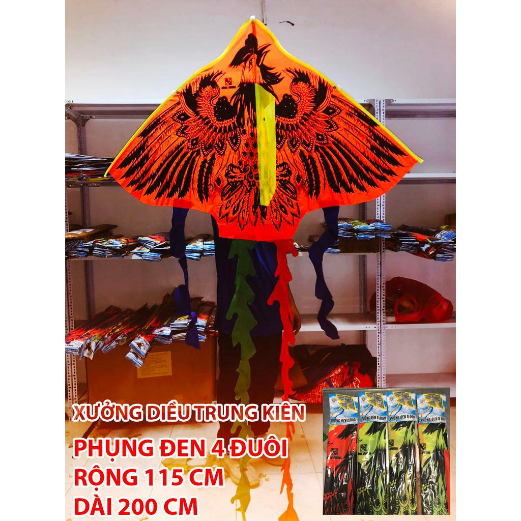 Diều phụng đẹp, các mẫu diều phụng 5 đuôi, 4 đuôi, 3 đuôi với nhiều màu sắc tặng kèm 30m dây dù