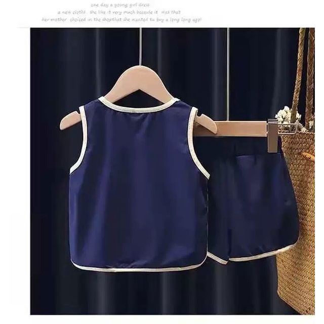 Quần áo bé trai,đồ bộ ba lỗ sát nách cho bé in chữ sunny day cực xinh,chất cotton co giãn thoáng mát - MOOBABY Shop