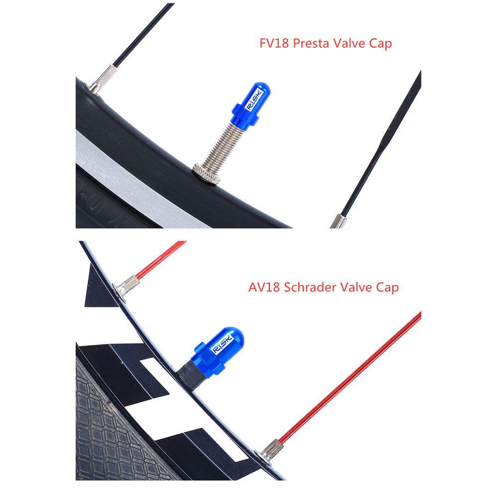 BARRY Aluminum Presta Valve Caps Ultralight Tire Valve Cap Valve Caps Dust Valve Caps Aluminium Alloy 2Pcs Dust Cover FV18 /AV18 Presta Valve Cap Mountain Road Bike Schrader Valve Caps/Multicolor