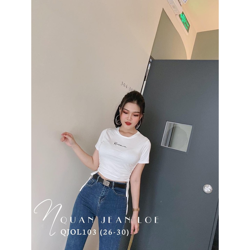 HÀNG CAO CẤP⚡ QUẦN JEAN DÀI ỐNG LOE ⚡ẢNH THẬT⚡ QUẦN JEAN LOE - QUẦN BÒ ỐNG LOE LƯNG CAO QJOL103 ⚡