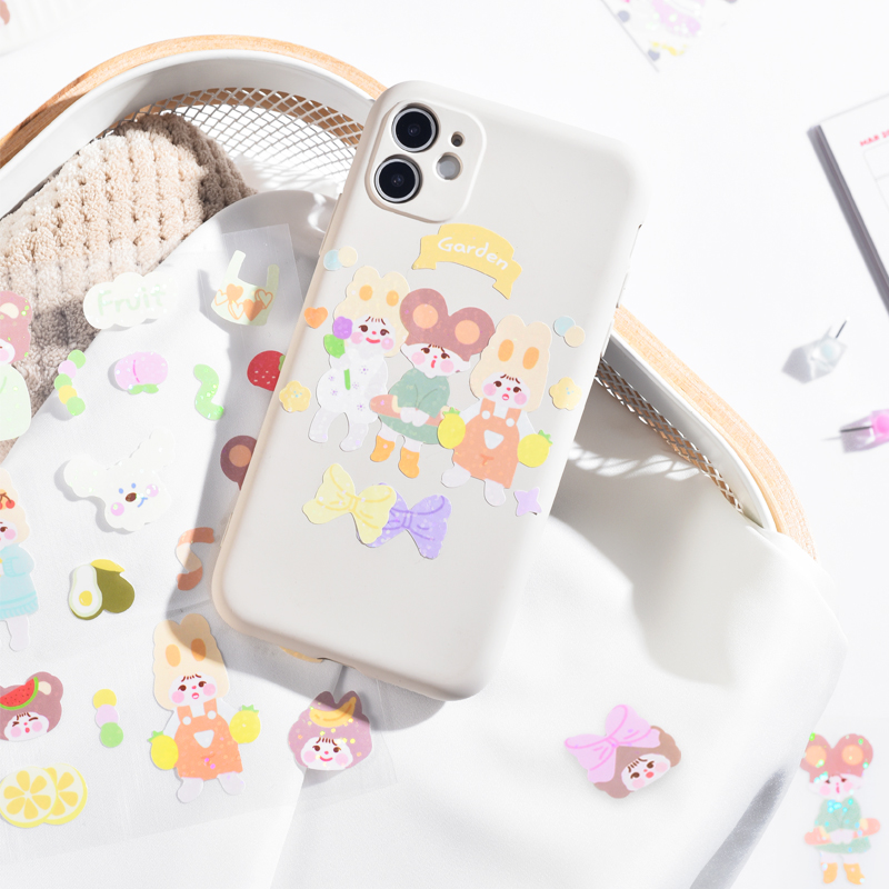 Sticker dán trang trí hình cô gái hoạt hình dễ thương
