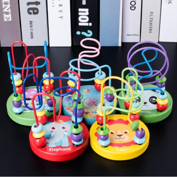 Đồ chơi luồn hạt gỗ cho bé phát triền tư duy giáo dục