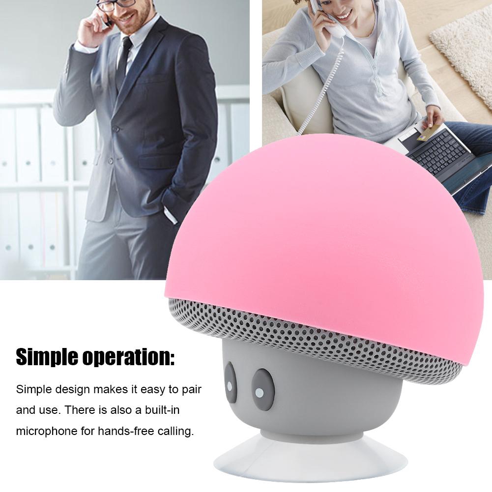 Loa Bluetooth không dây mini hình cây nấm có giác hút trang trí