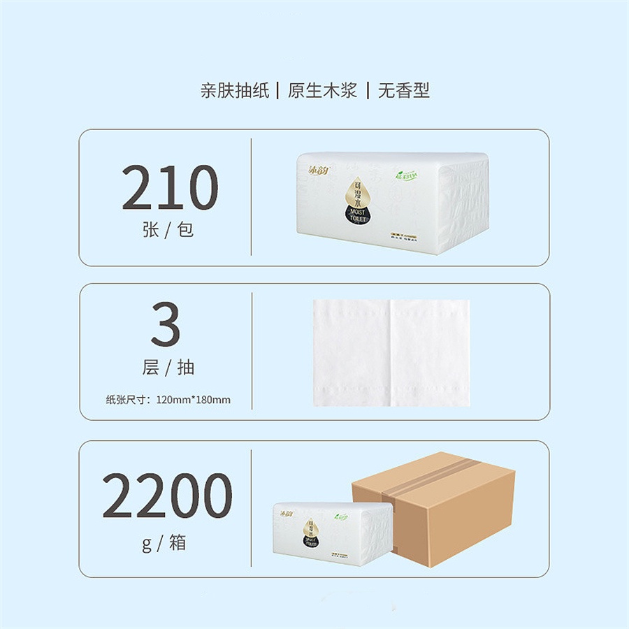 Giấy ăn rút lụa Silkwell 210 tờ 3 lớp Hàng chính hãng