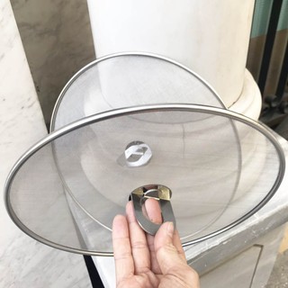 Nắp vung lưới inox 25cm chống văng dầu mỡ côn trùng