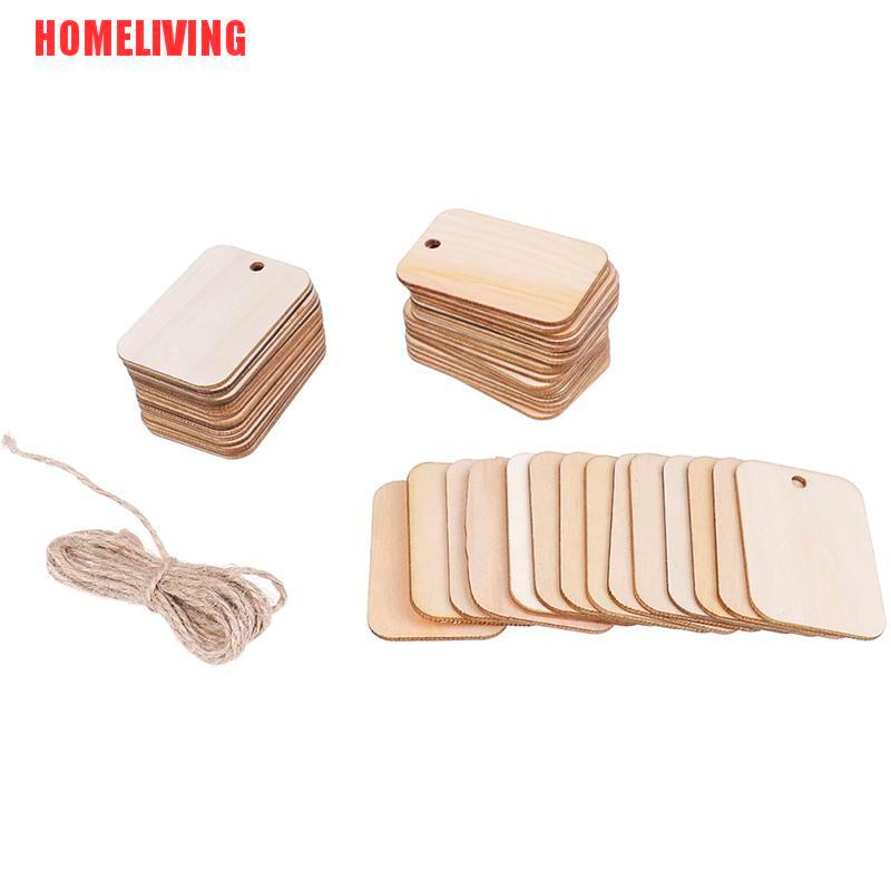 Set 50 Thẻ Gỗ Khắc Chữ Dùng Trang Trí DIY