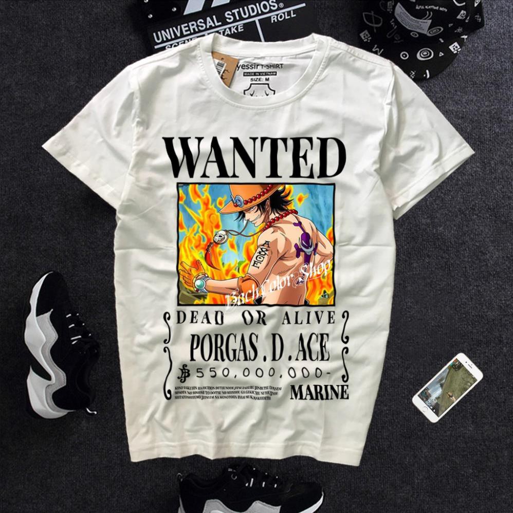 (SALE) Áo Thun One Piece Wanted ACE